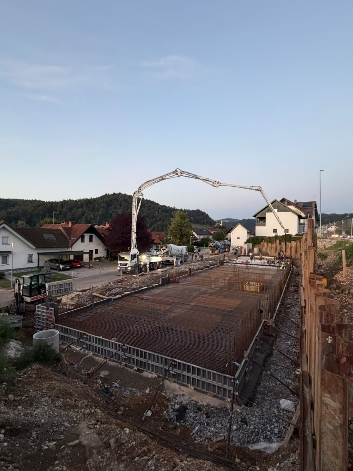 Betonska črpalka od zgoraj